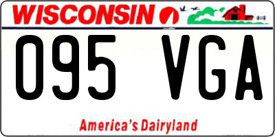 WI license plate 095VGA