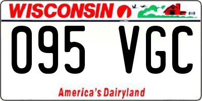 WI license plate 095VGC
