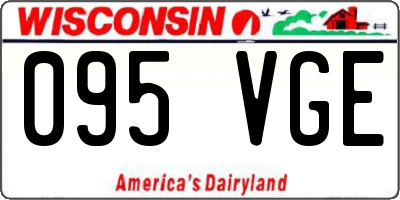 WI license plate 095VGE