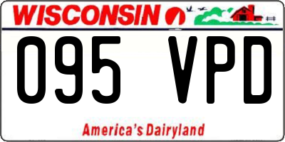 WI license plate 095VPD
