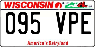 WI license plate 095VPE