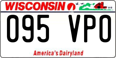 WI license plate 095VPO