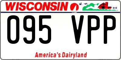 WI license plate 095VPP