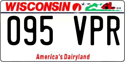WI license plate 095VPR