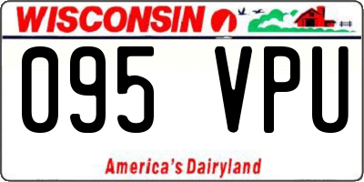 WI license plate 095VPU