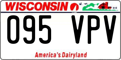 WI license plate 095VPV