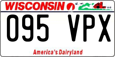 WI license plate 095VPX