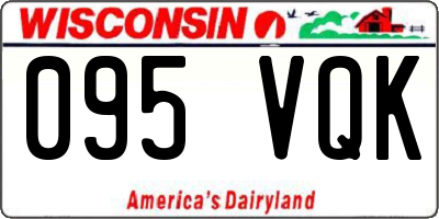 WI license plate 095VQK