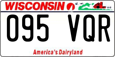 WI license plate 095VQR