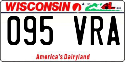 WI license plate 095VRA