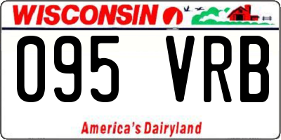WI license plate 095VRB