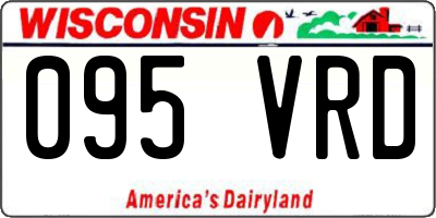 WI license plate 095VRD
