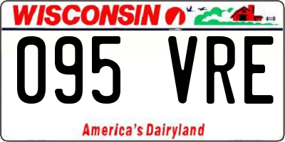 WI license plate 095VRE