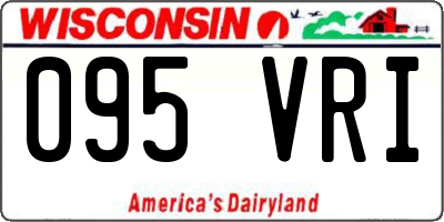 WI license plate 095VRI