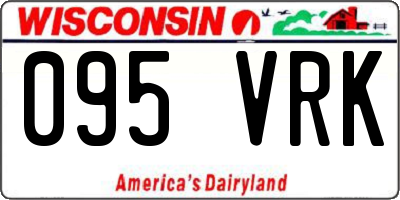WI license plate 095VRK