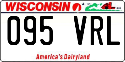 WI license plate 095VRL