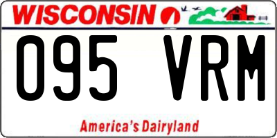 WI license plate 095VRM