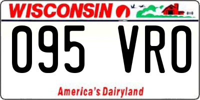 WI license plate 095VRO
