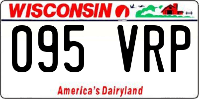 WI license plate 095VRP