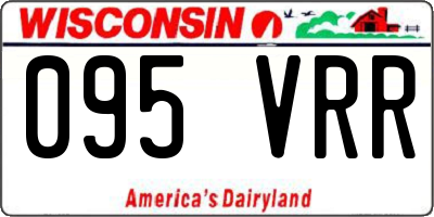 WI license plate 095VRR