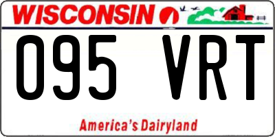 WI license plate 095VRT
