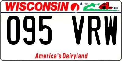 WI license plate 095VRW