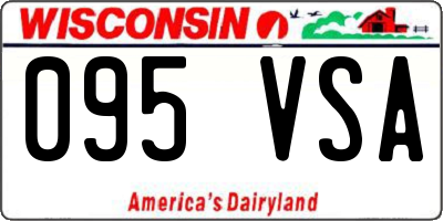 WI license plate 095VSA