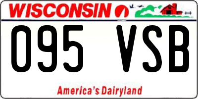 WI license plate 095VSB