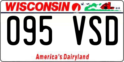 WI license plate 095VSD
