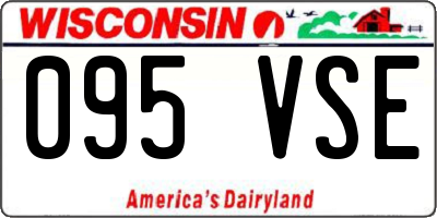 WI license plate 095VSE