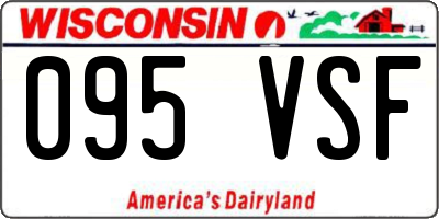 WI license plate 095VSF