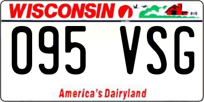 WI license plate 095VSG