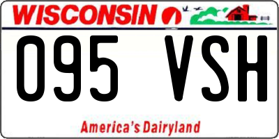 WI license plate 095VSH