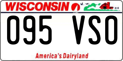 WI license plate 095VSO