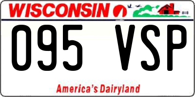 WI license plate 095VSP