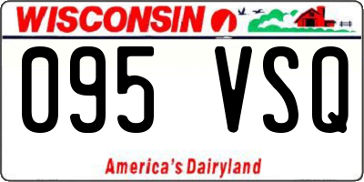 WI license plate 095VSQ