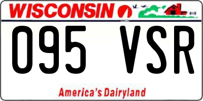 WI license plate 095VSR