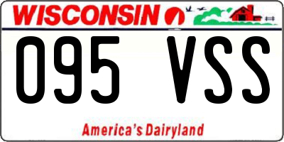 WI license plate 095VSS