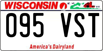 WI license plate 095VST