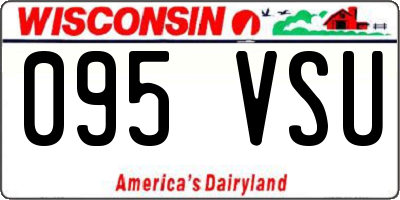WI license plate 095VSU