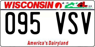 WI license plate 095VSV