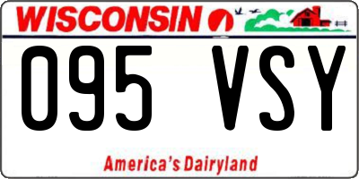 WI license plate 095VSY