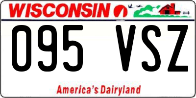 WI license plate 095VSZ