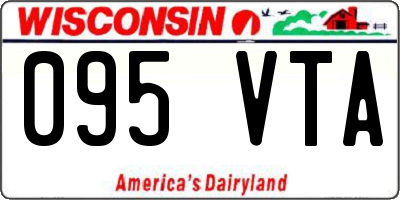 WI license plate 095VTA