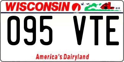 WI license plate 095VTE