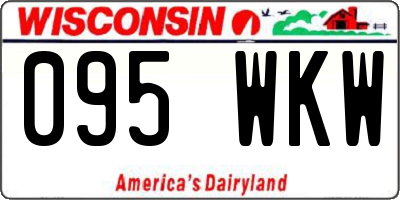 WI license plate 095WKW