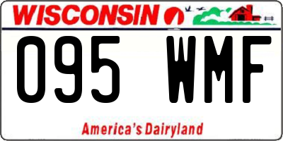 WI license plate 095WMF