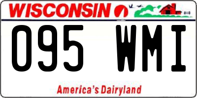 WI license plate 095WMI