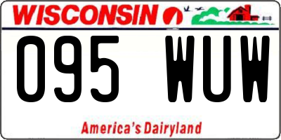 WI license plate 095WUW