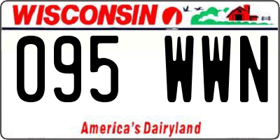 WI license plate 095WWN